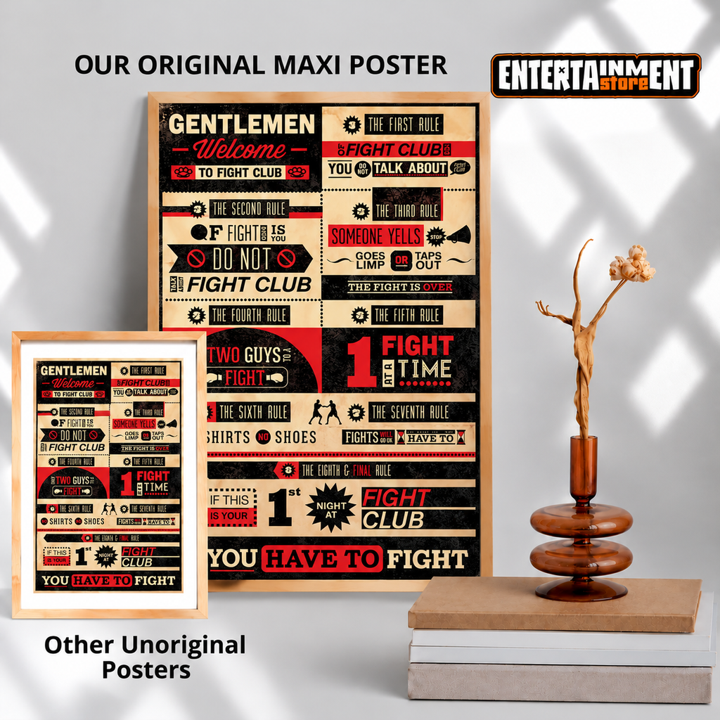 FIGHT CLUB RULES INFOGRAPHIC MAXI POSTER