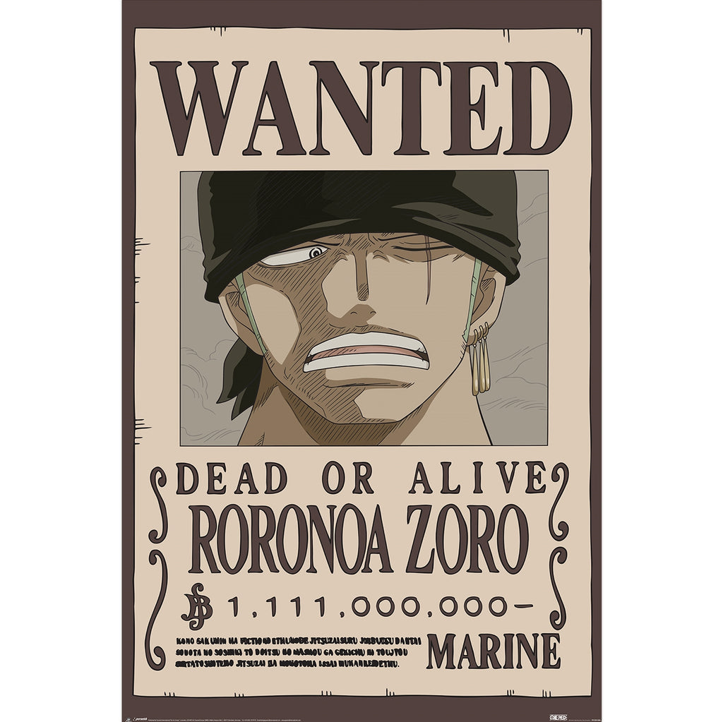ONE PIECE (WANTED ZORO) MAXI POSTER