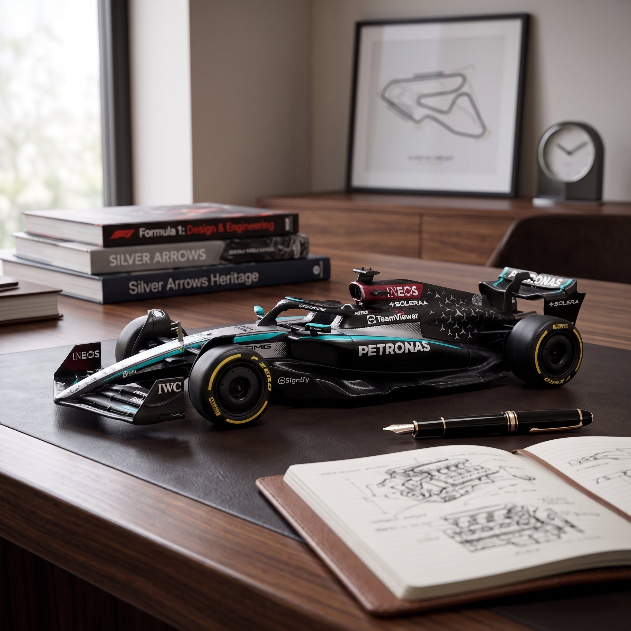 2025 Mercedes AMG Petronas W16 George R Toy Vehicle