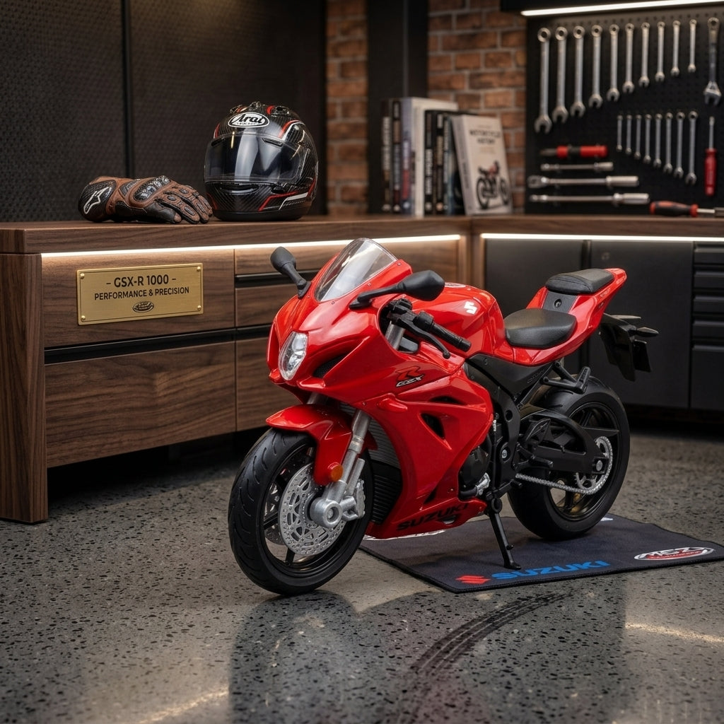 MSZ: Suzuki GSX-R1000 -Red-Die-Cast Scale Model (Scale 1:18)