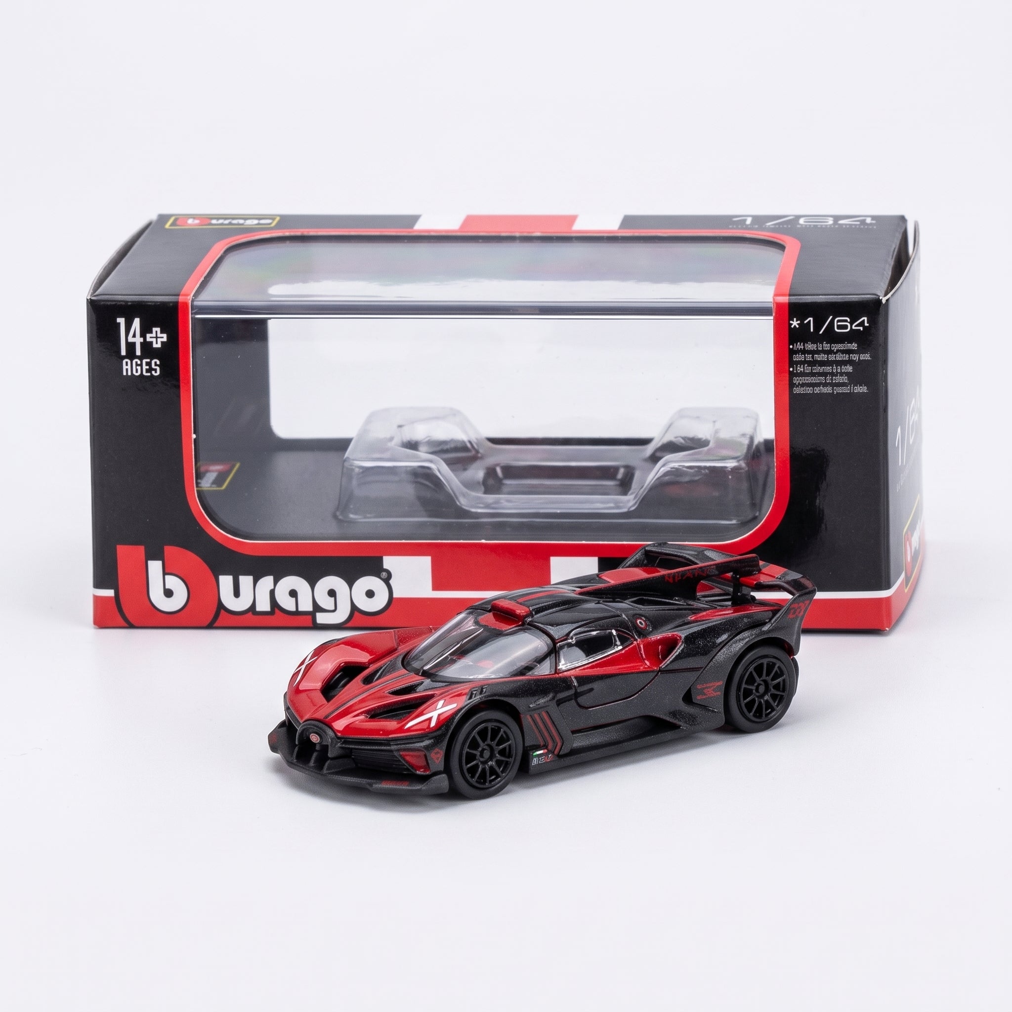 Bugatti Bolide Red 1:64 Bburago Licensed Diecast Scale Model Car