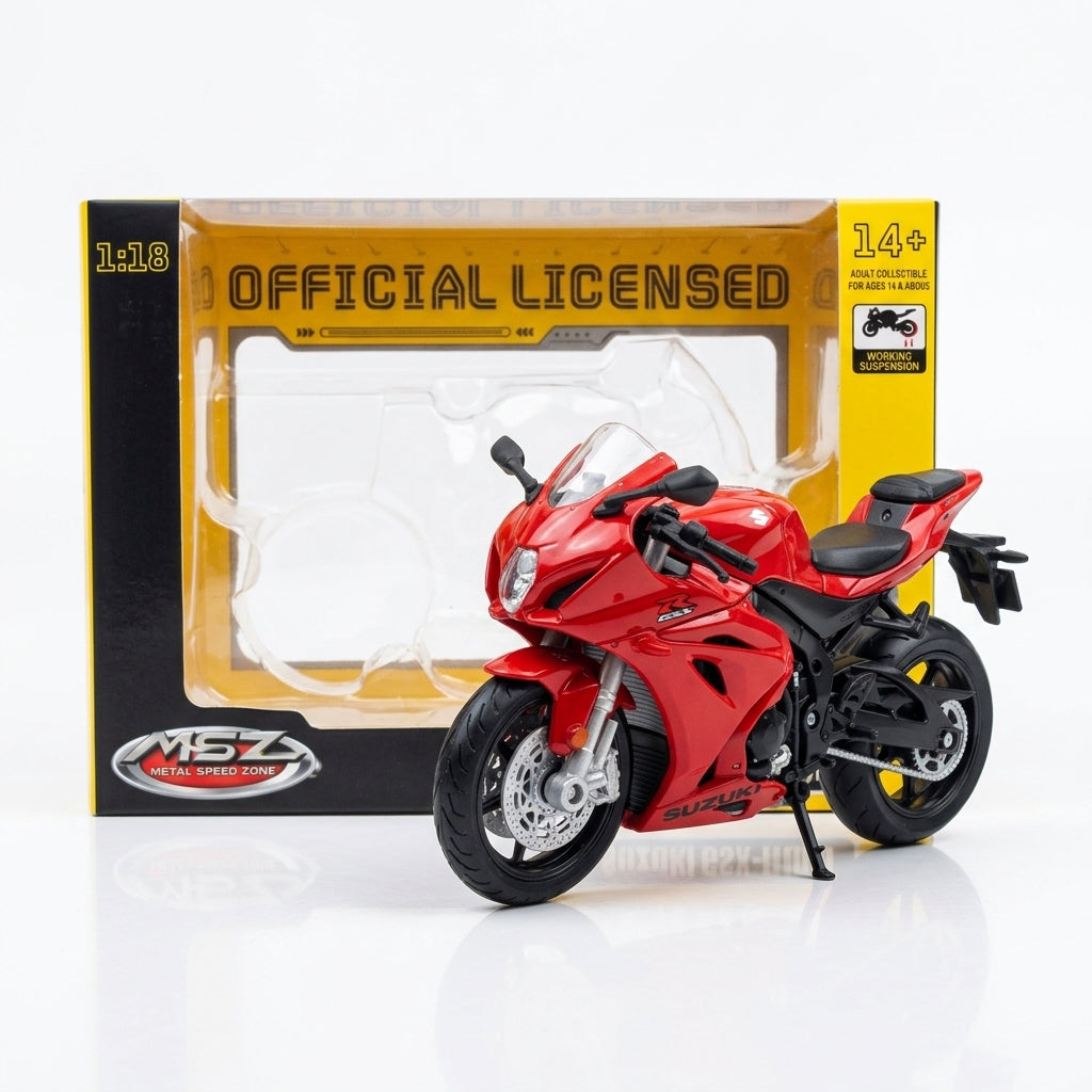 MSZ: Suzuki GSX-R1000 -Red-Die-Cast Scale Model (Scale 1:18)