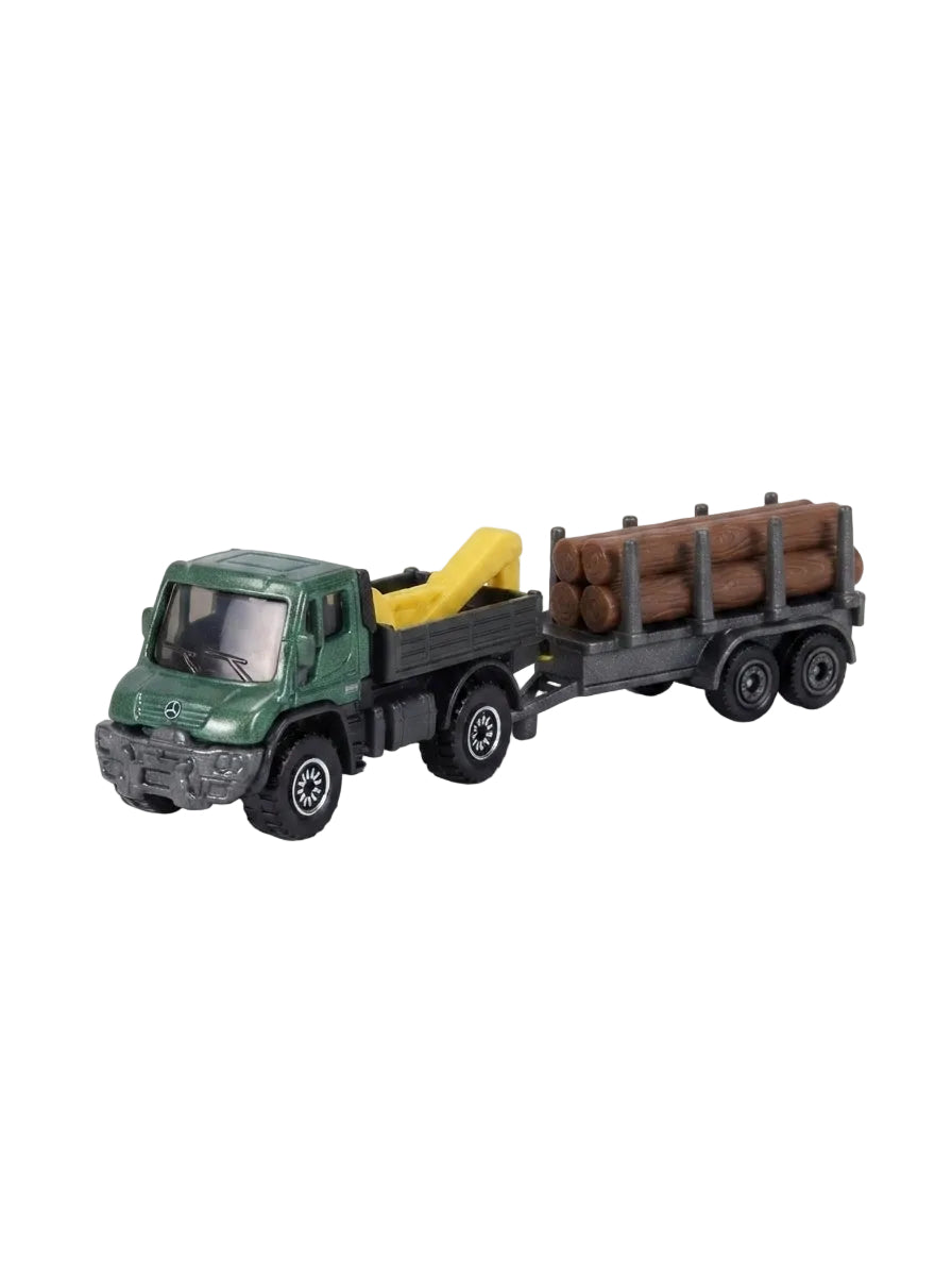 Majorette Metal Farm Tractor & Trailer Set - Green/Black