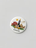 Bengaluru Slang Badge - White Ceramic Souvenir