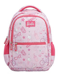 Barbie Pink Printed Backpack with Multiple Compartments