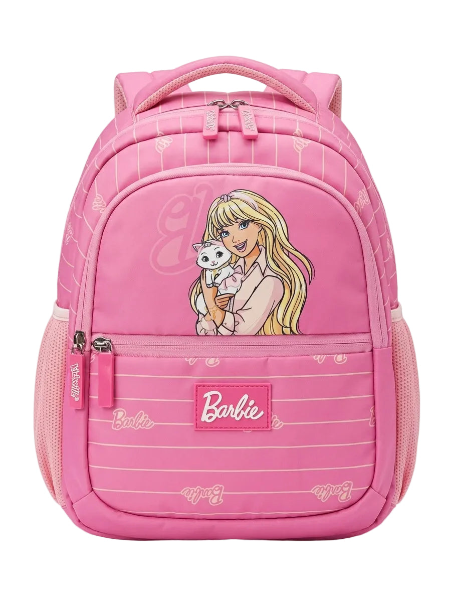 Barbie Pink Canvas Backpack - Kids School Bag