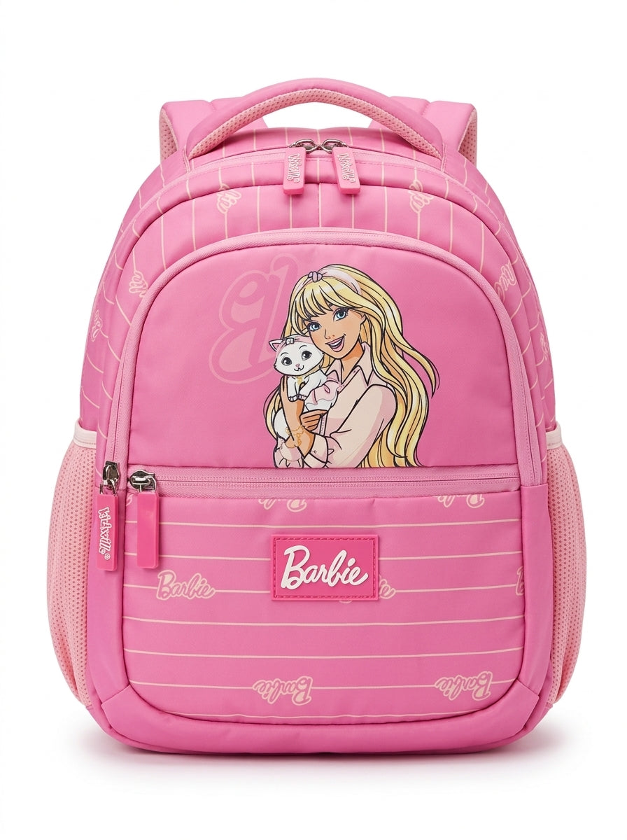 Barbie Pink Canvas Backpack - Kids School Bag