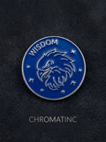 Wisdom Eagle Enamel Pin - Blue & Silver Metal Lapel Pin