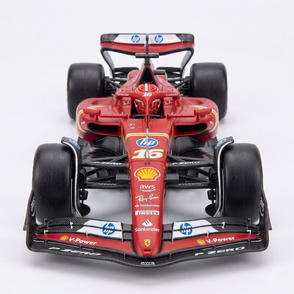 Bburago 1:24 Scale Model Of The 2024 Ferrari Sf-24 (16 Charles Leclerc),