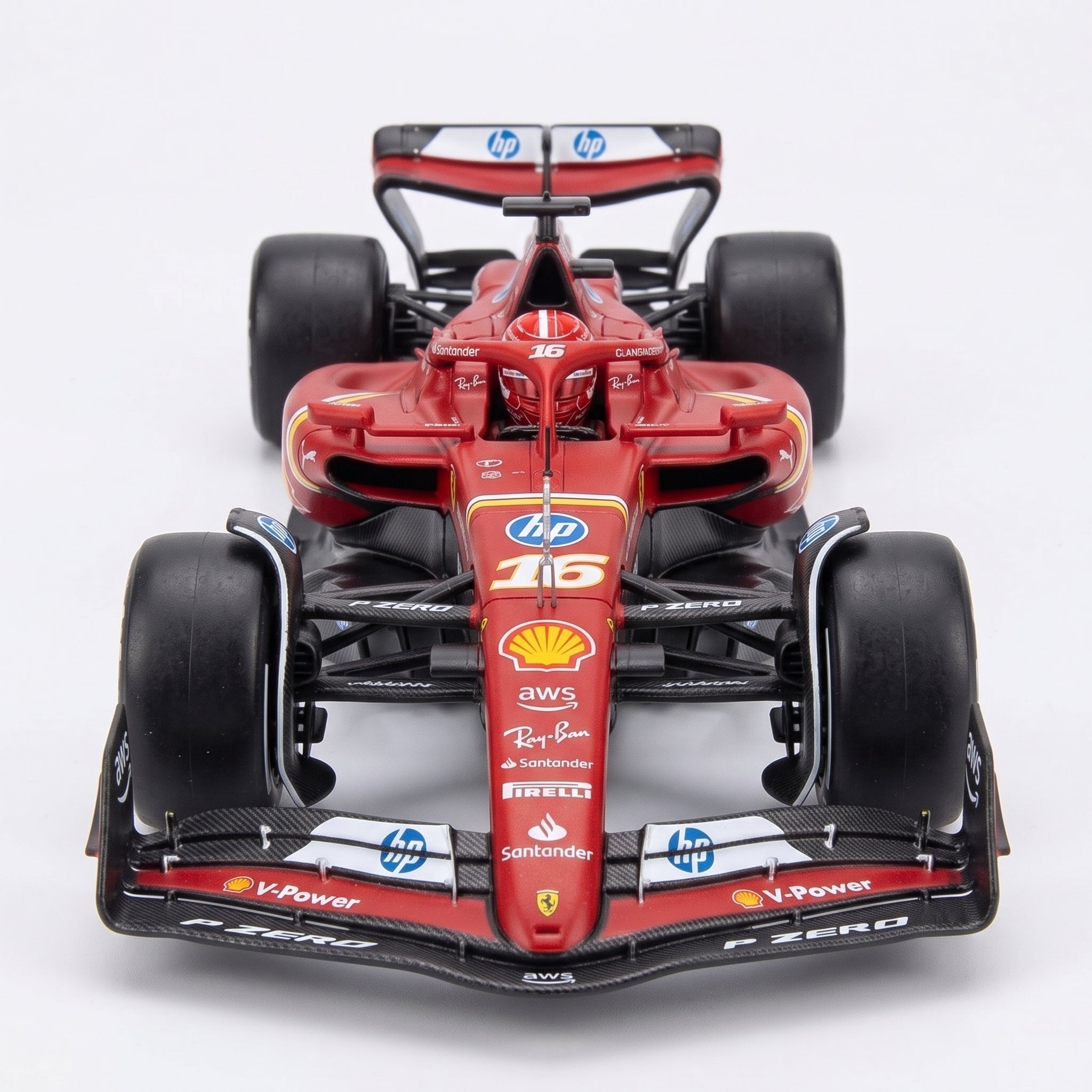 Bburago 1:24 Scale Model Of The 2024 Ferrari Sf-24 (16 Charles Leclerc),