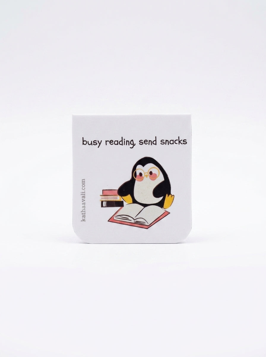 Kathaavali Magnetic Bookmark - Penguin Reading Design