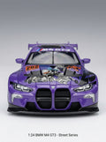MSZ 1:24 BMW M4 GT3 Purple Metal Toy Car