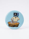 Chaat GPT Enamel Pin - Funny Tech & Food Mashup