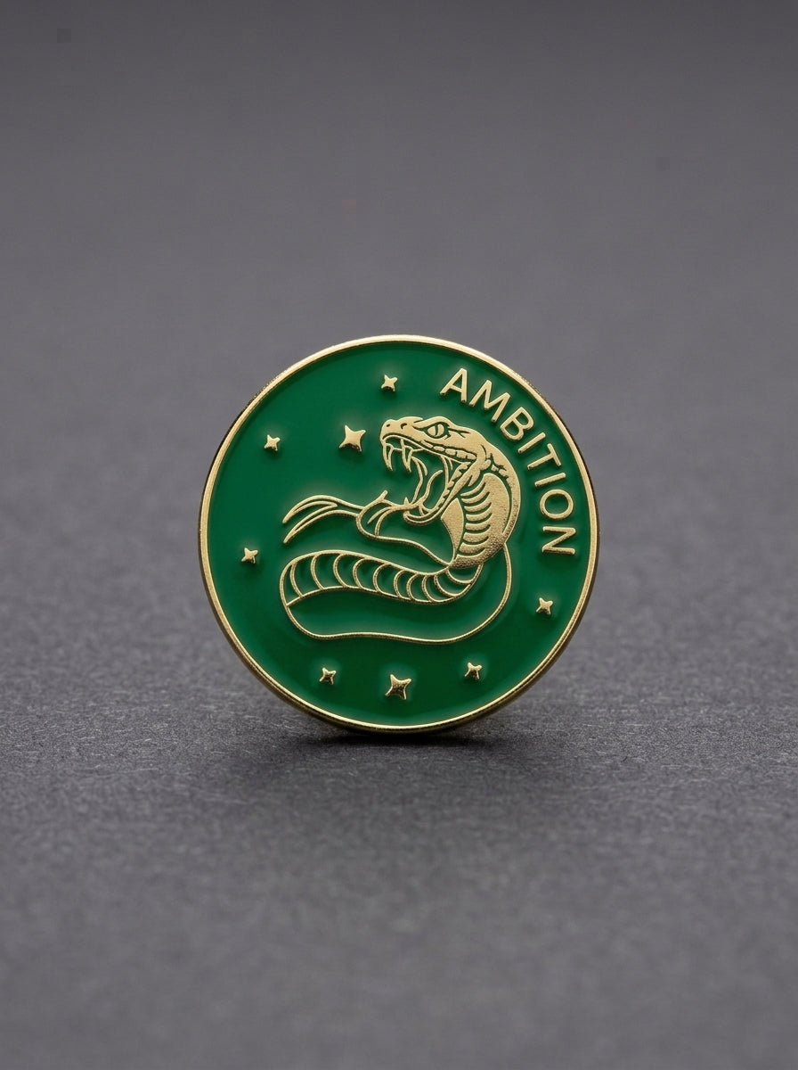 Green Enamel Ambition Snake Pin