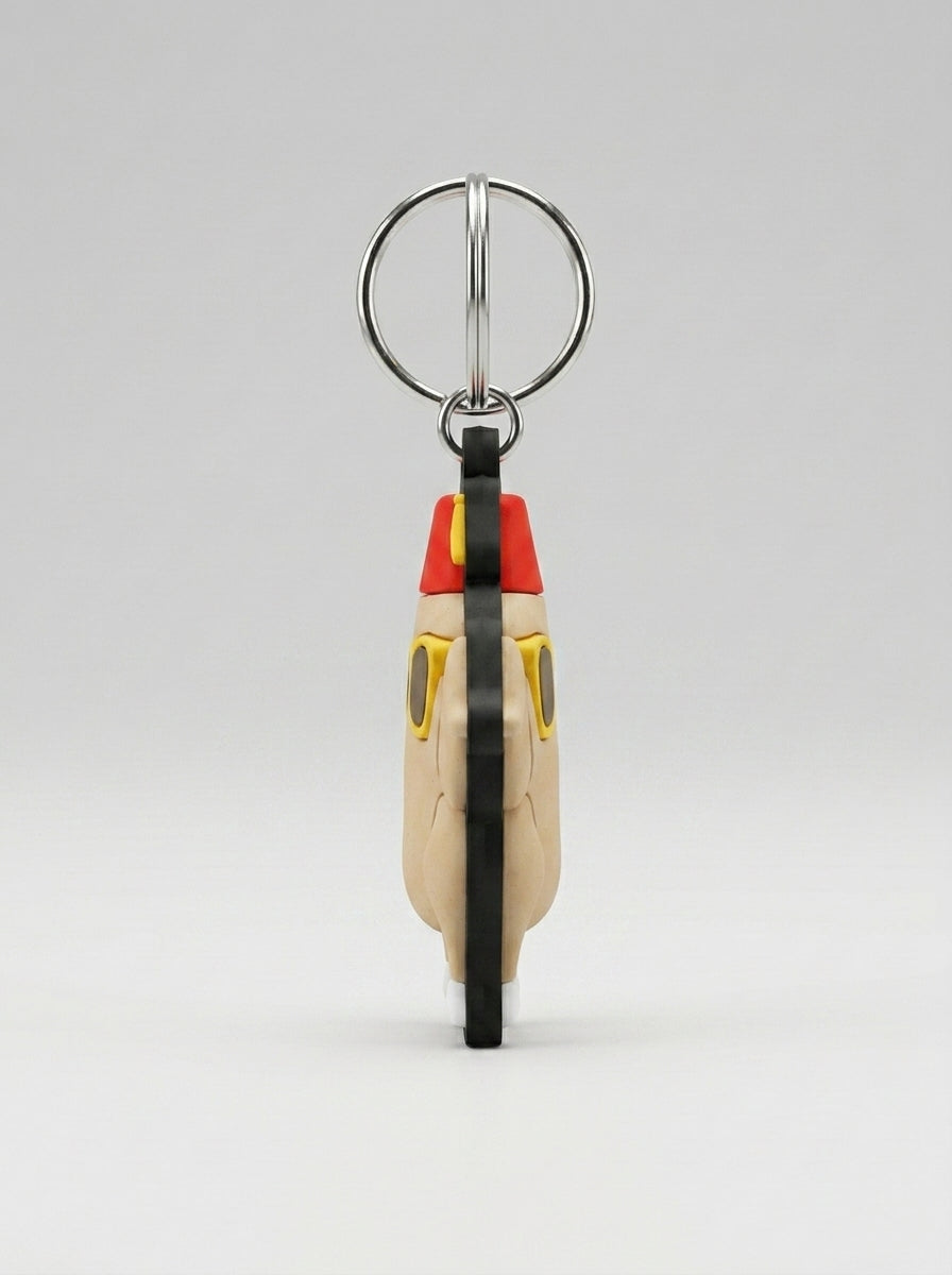 Friends Turkey with Sunglasses Rubber Keychain