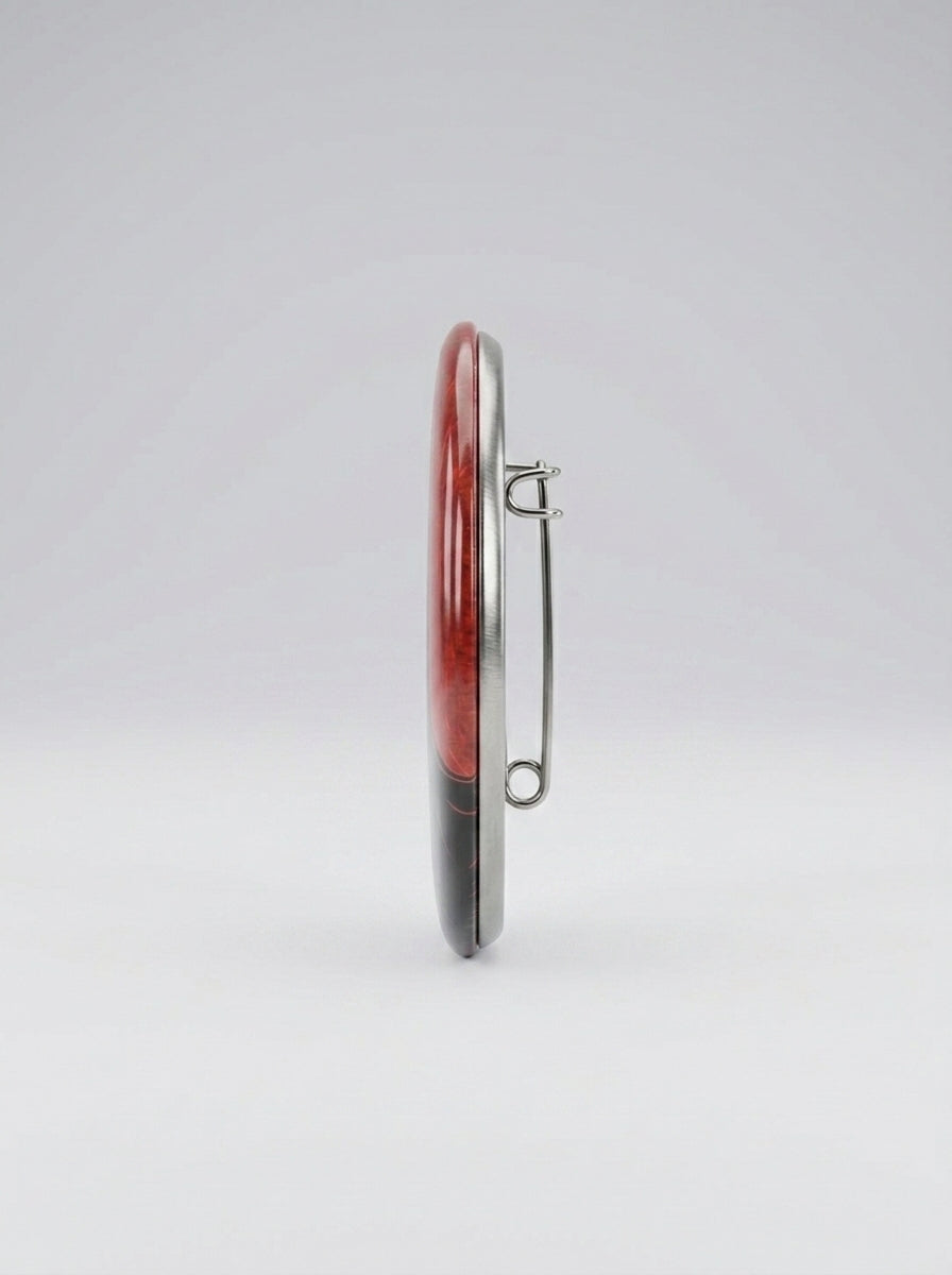 Dhurandhar Red Graphic Print Round Pin Badge