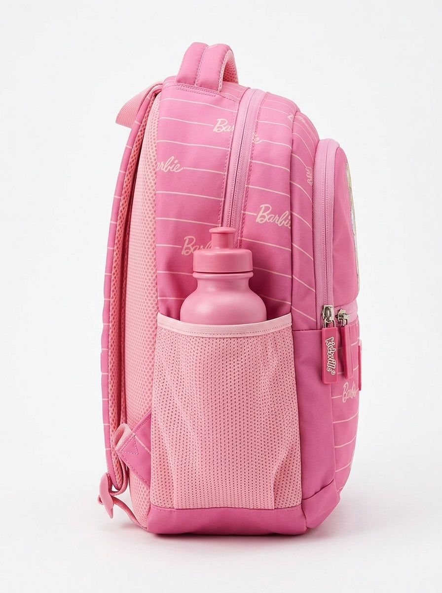 Barbie Pink Canvas Backpack - Kids School Bag