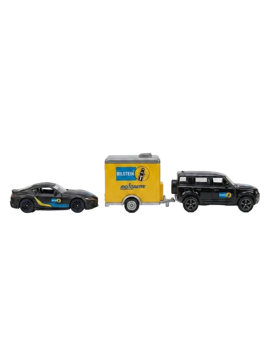 Majorette Land Rover Defender 110 + Toyota GR Supra Set