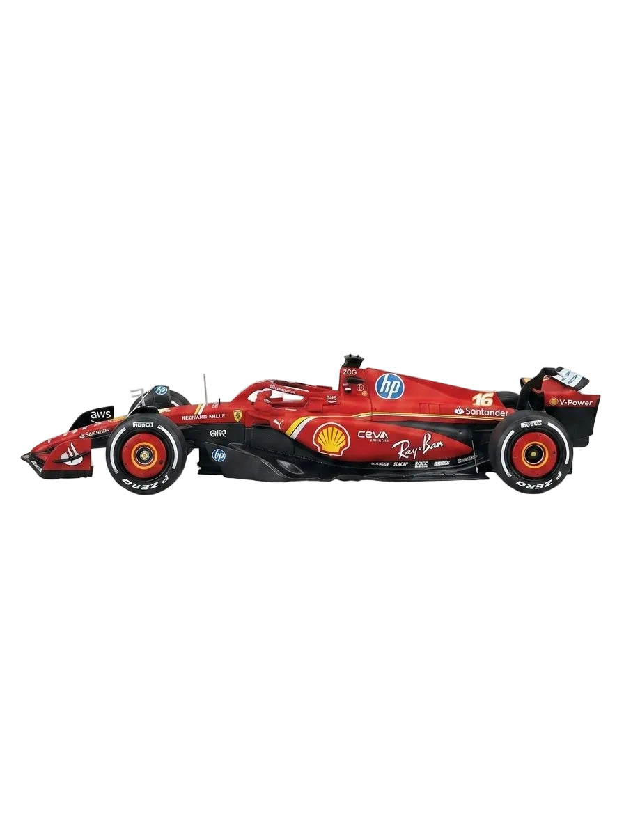 Bburago 1:24 Scale Model Of The 2024 Ferrari Sf-24 (16 Charles Leclerc),