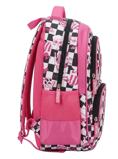 Barbie Checkered Pink & Black Backpack