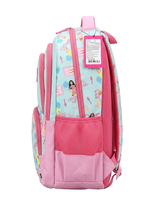 Barbie Light Blue & Pink Printed Backpack