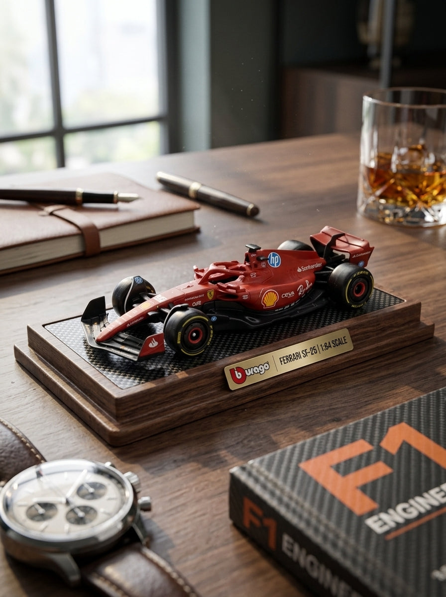 Bburago 1:64 Ferrari SF-25 Formula Racing Diecast Model