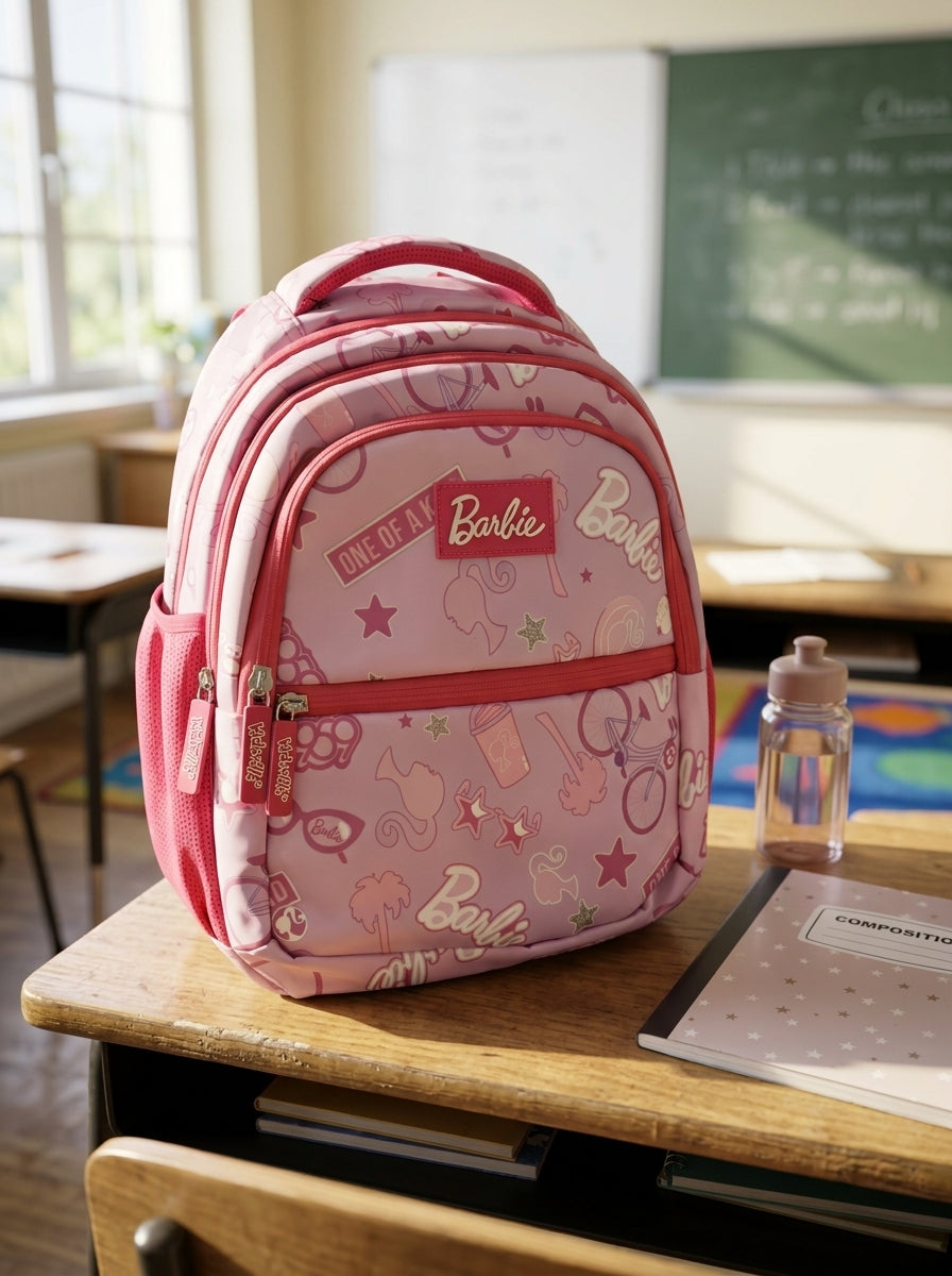 Pink Barbie Backpack - Synthetic Material