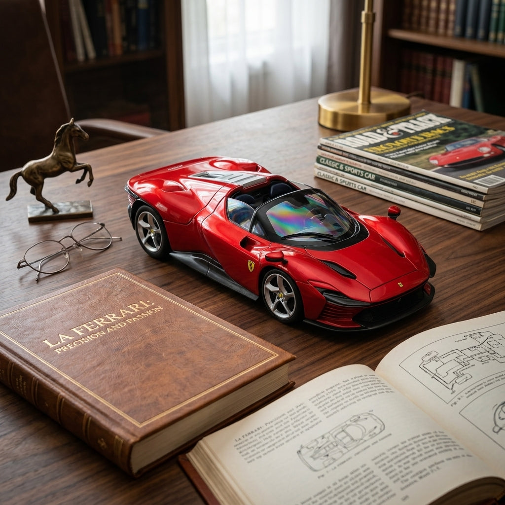 Red Race & Play Ferrari Daytona Sp3 1:64 Scale Die-Cast Car