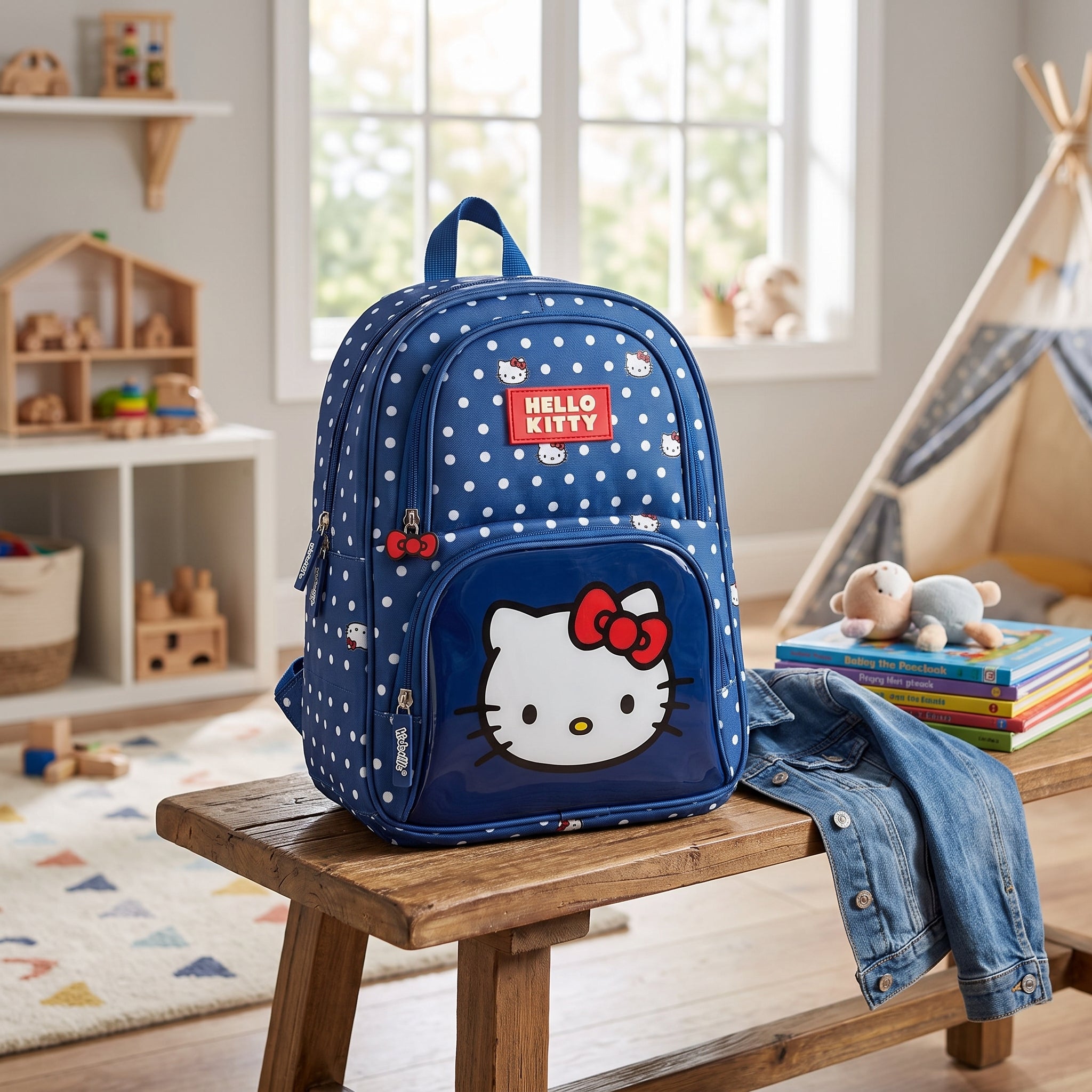 Hello Kitty 7593 for Kids Girls 17 Inches Navy Bag