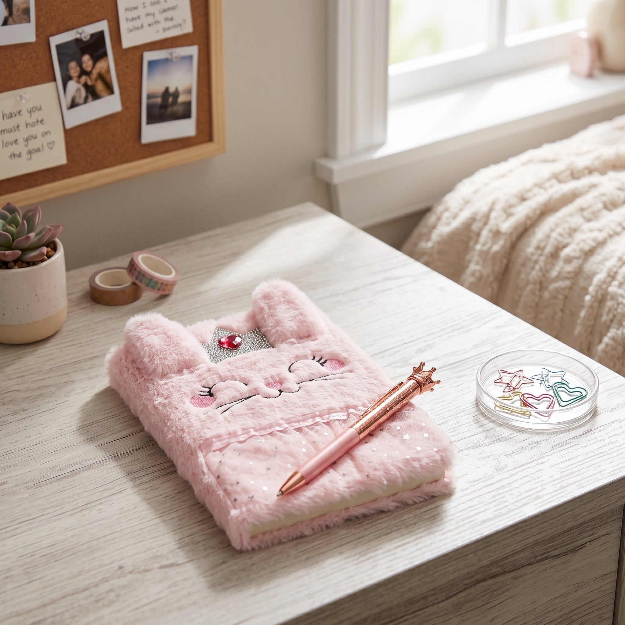 Bunny Princess Plush Notebook
