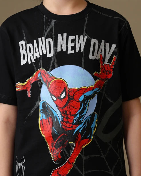 Spiderman-Brand new day 7987 Black Kids T Shirt