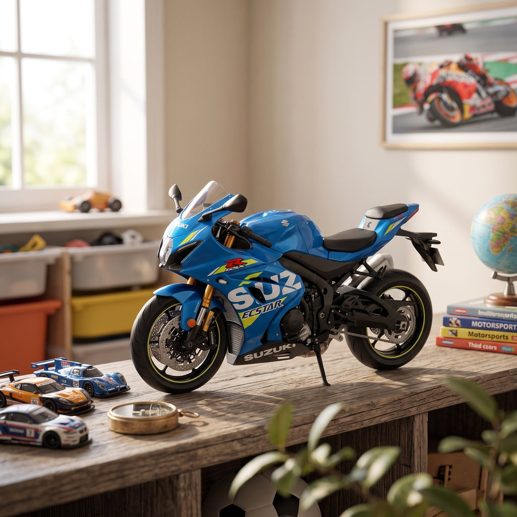MSZ: Suzuki GSX-R1000 -Blue-Die-Cast Scale Model (Scale 1:18)