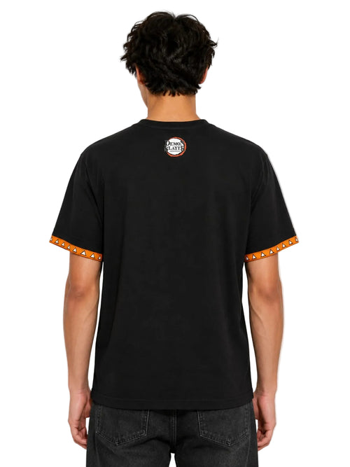 Demon Slayer Zenistu Black Orange T shirt