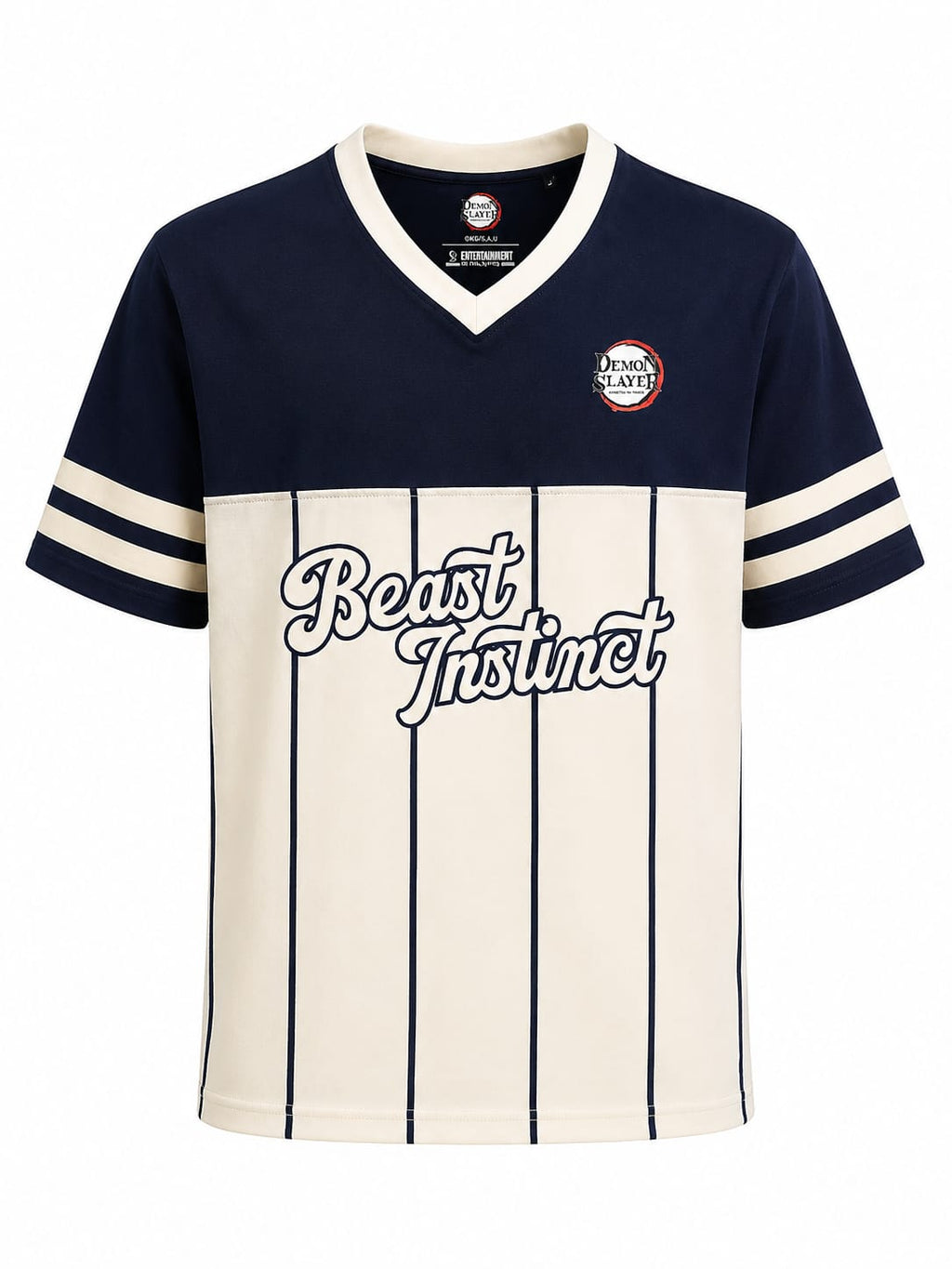 Demon Slayer Inosuke Offwhite Navy T shirt