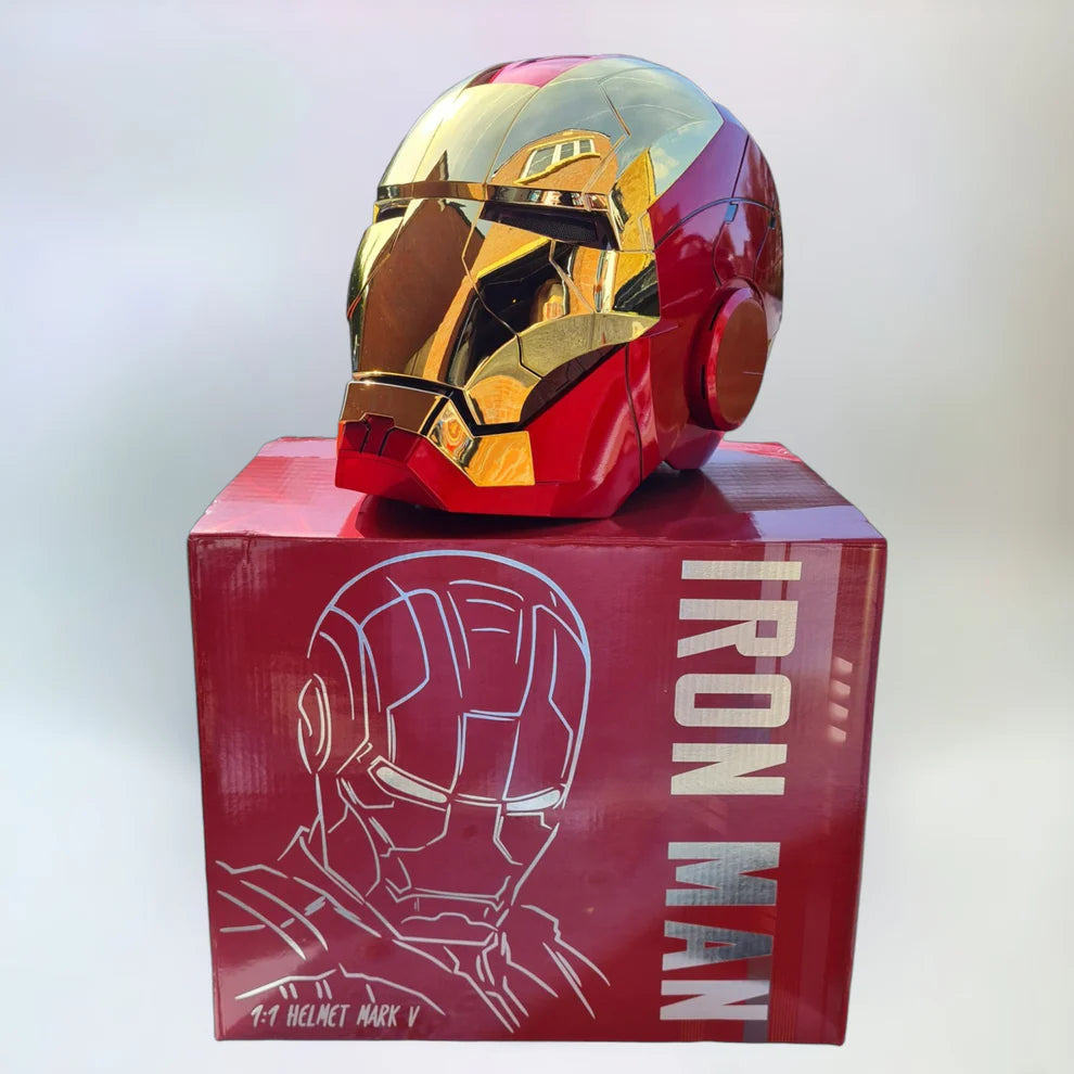 Iron-Man MK 5 Electronic Helmet: Voice & Remote Controlled (Gold)