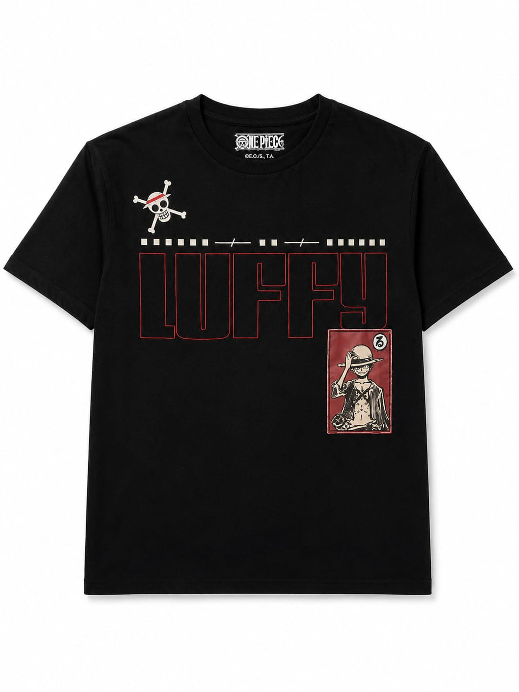 One Piece 6634 Black T Shirt