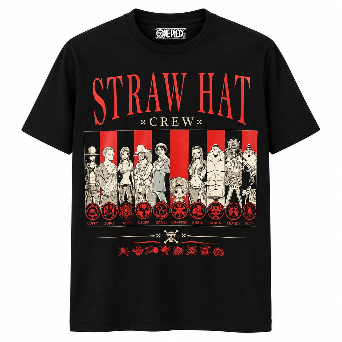 One Piece 9085 Black T Shirt
