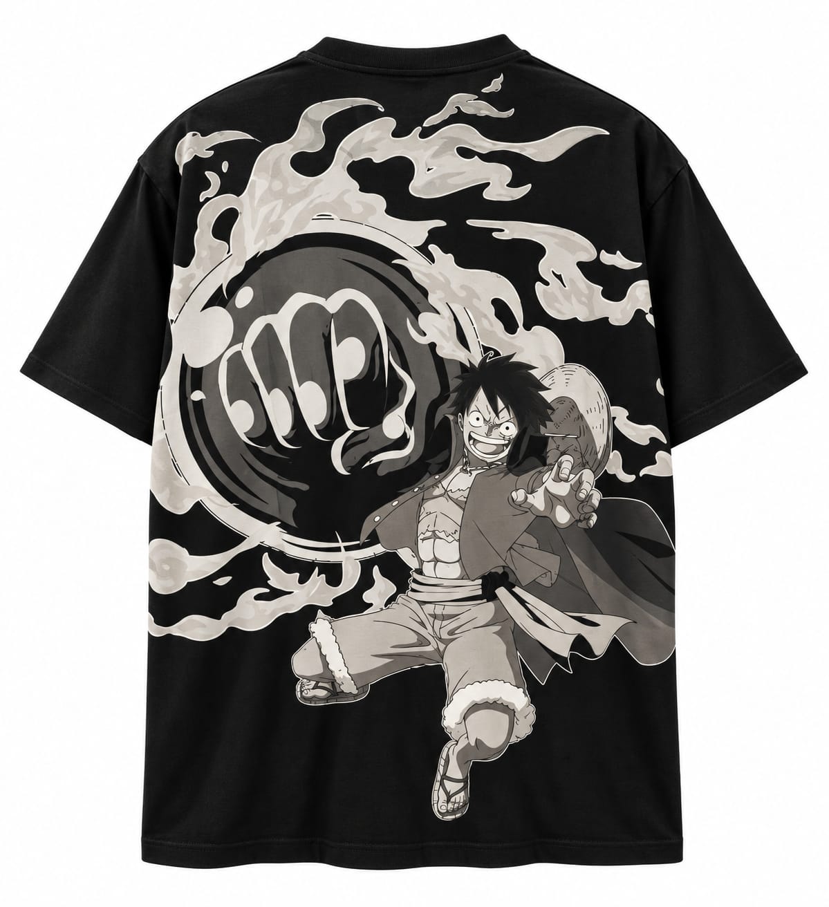 One Piece 4167 Black Loose Fit T Shirt
