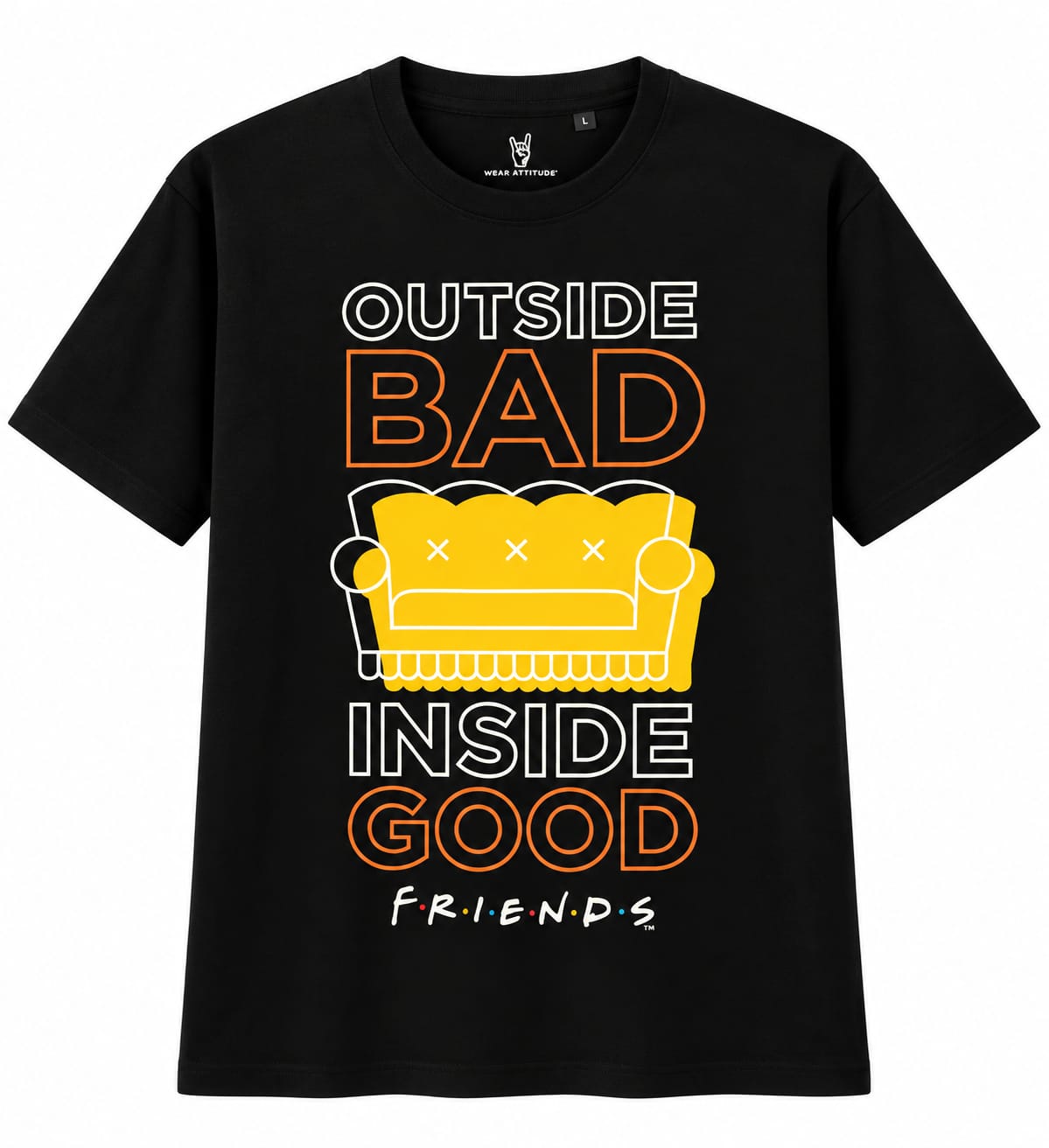 Friends 9083 Black T Shirt