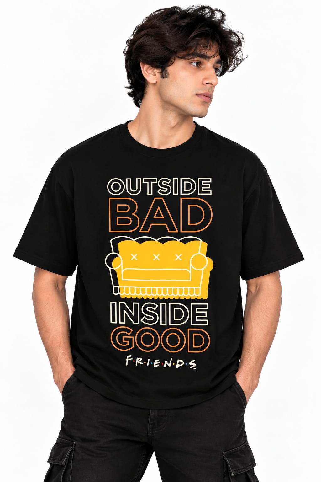 Friends 9083 Black T Shirt