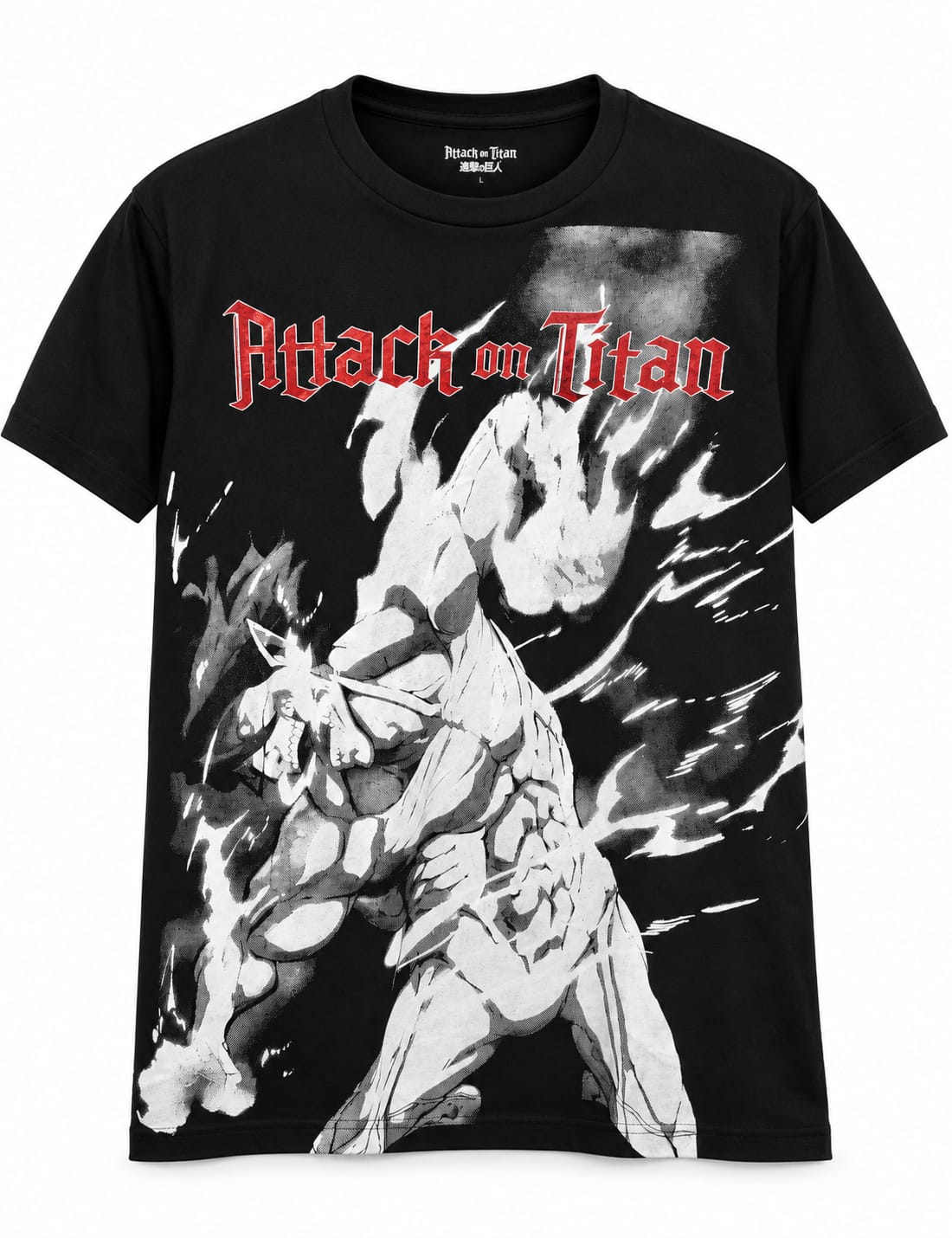 Attack on Titan Season 1 7657 Jet Black T Shirt