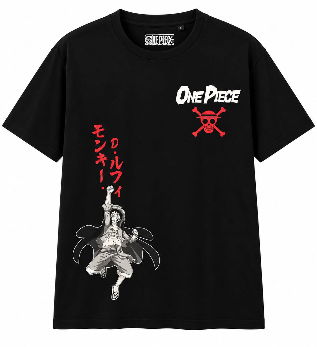 One Piece 4167 Black Loose Fit T Shirt