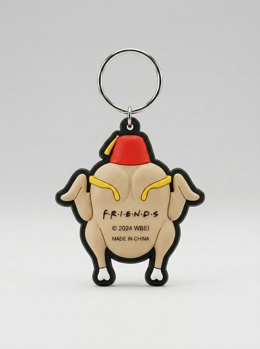 Friends Turkey with Sunglasses Rubber Keychain