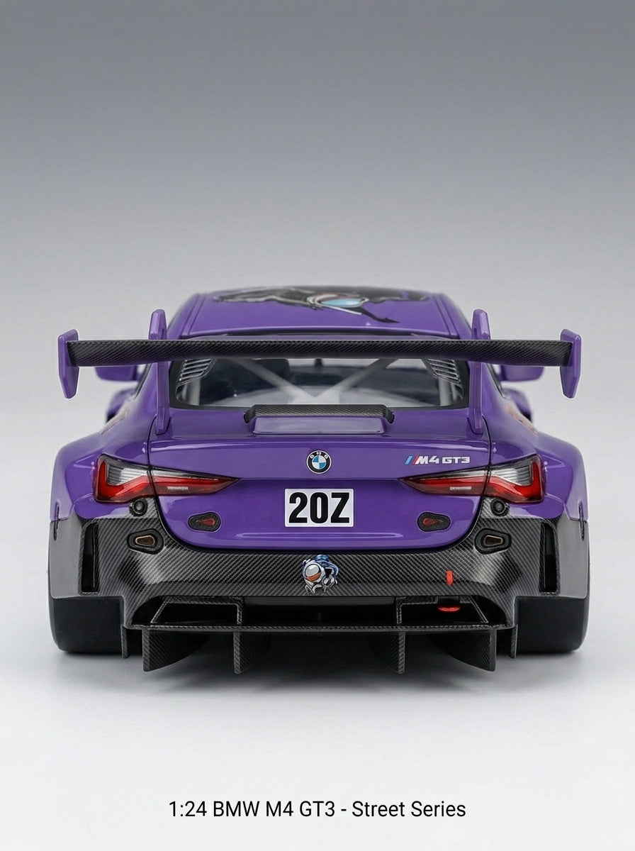 MSZ 1:24 BMW M4 GT3 Purple Metal Toy Car