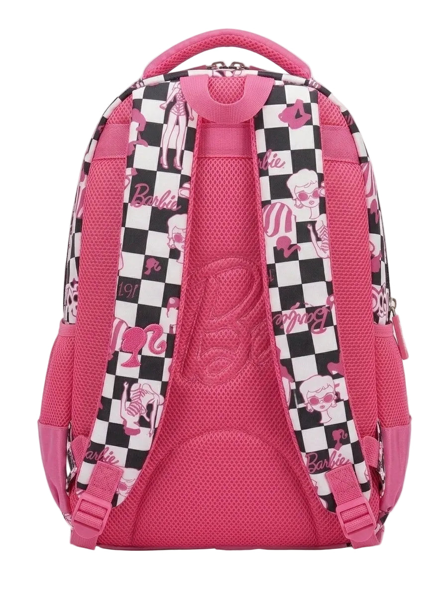Barbie Checkered Pink & Black Backpack