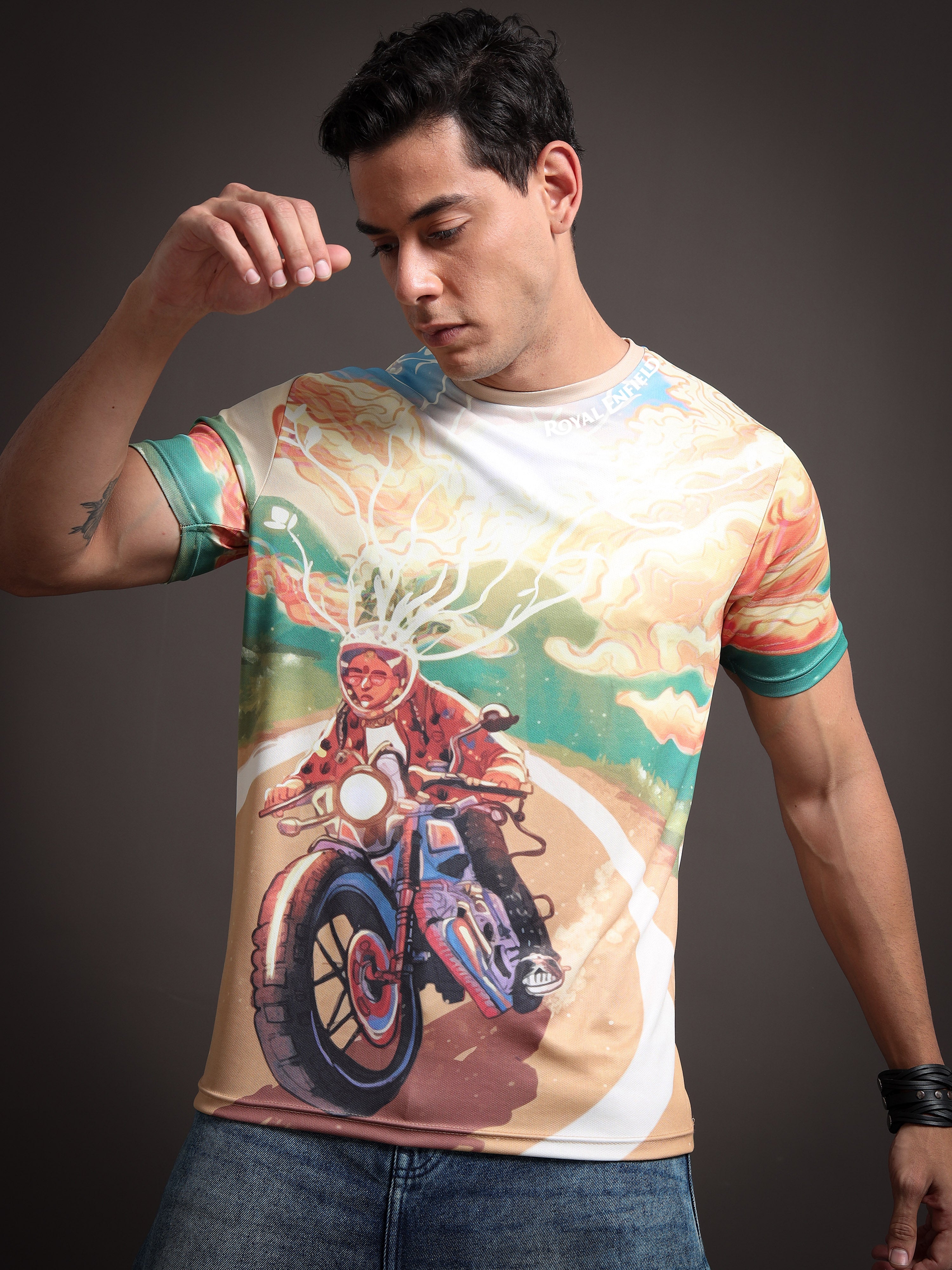Royal Enfield Sunset ride T Shirt | AOM Cineverse Edition
