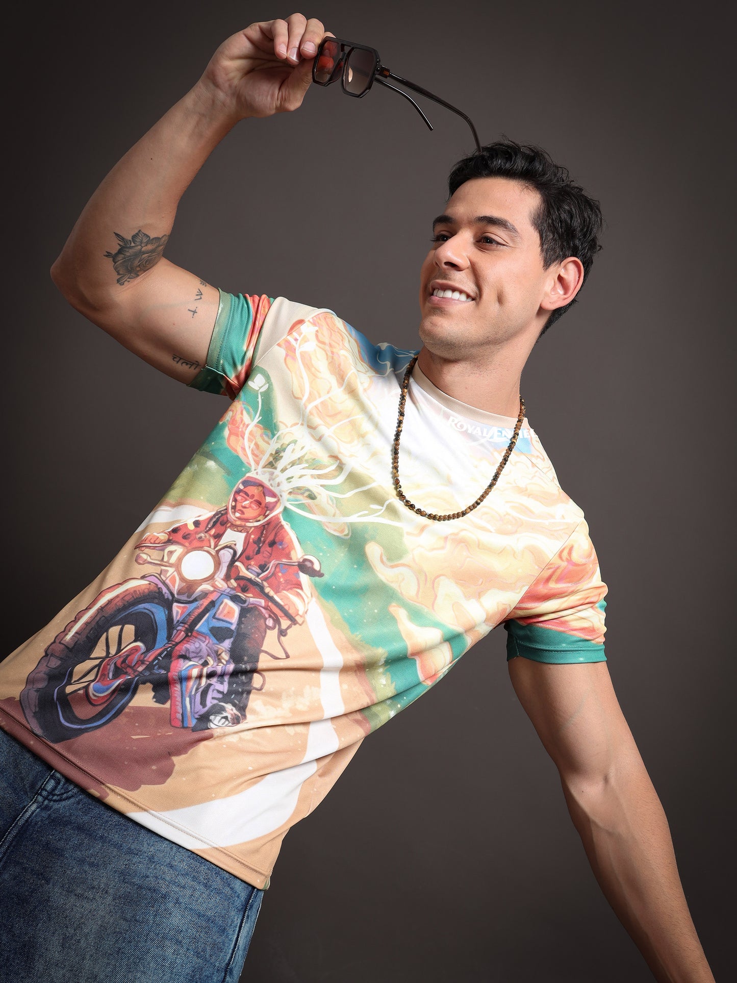 Royal Enifield Sunset ride T Shirt