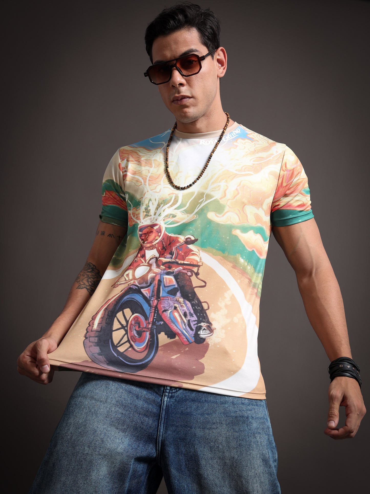 Royal Enifield Sunset ride T Shirt