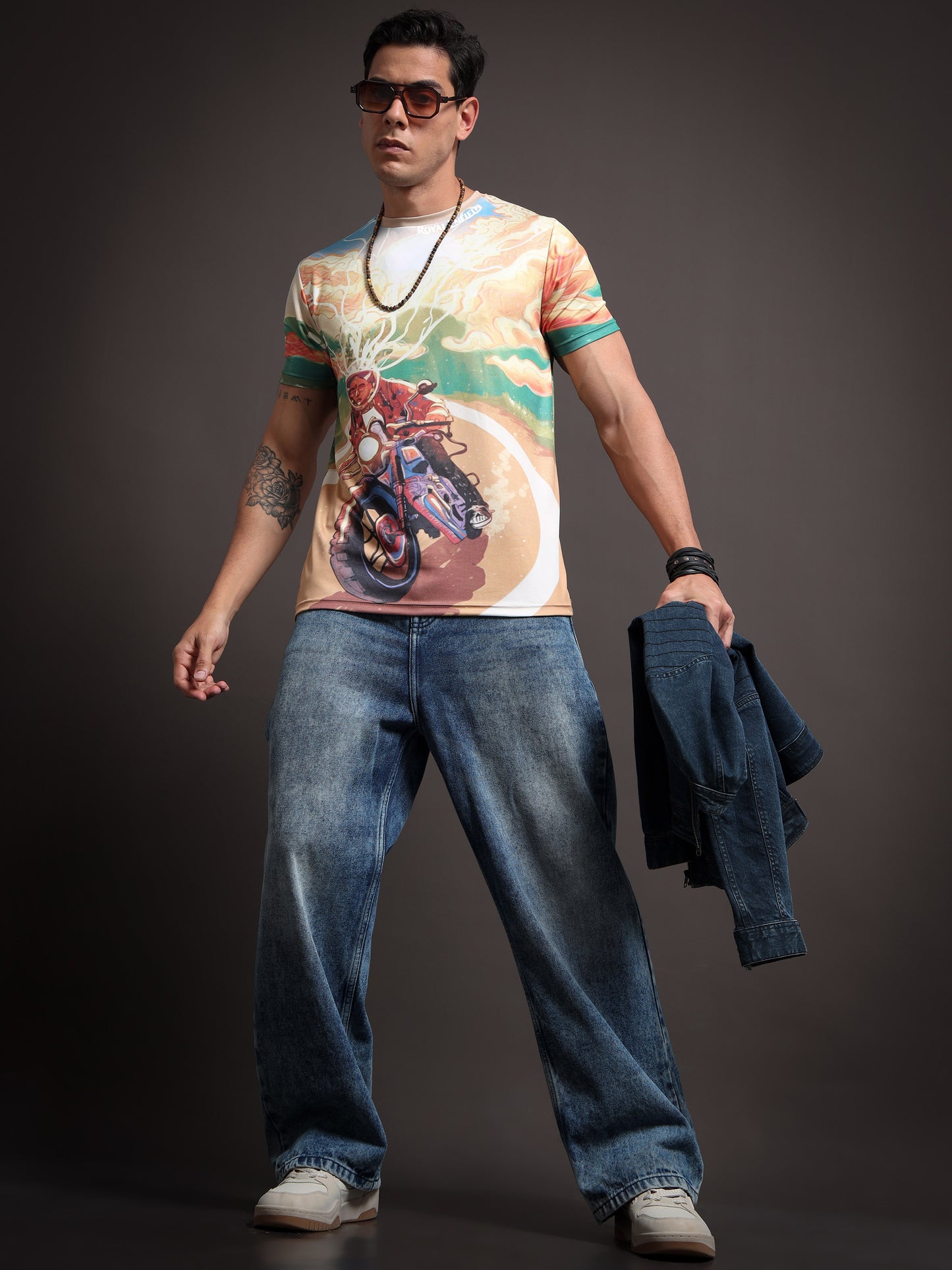 Royal Enifield Sunset ride T Shirt