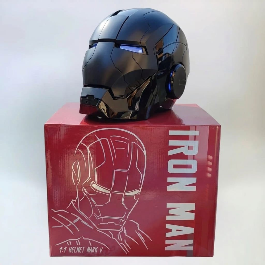 Iron-Man MK 5 Electronic Helmet: Voice & Remote Controlled (Black)
